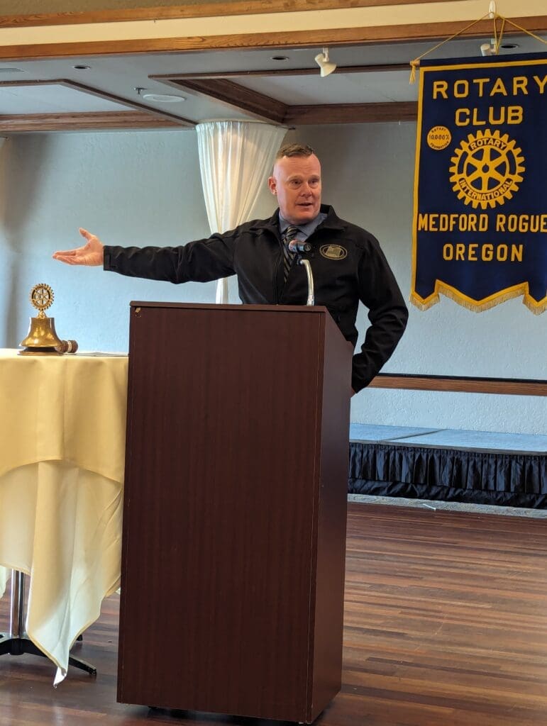PXL_20240228_203611260 Speaking at Medford Rogue Rotary Club 2-28-24 on Human Trafficking in our region.