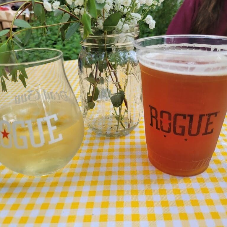 Rogue Ales Patio Vines and Pints